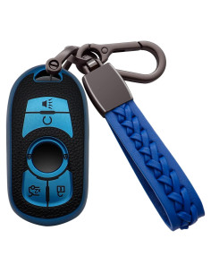 Funda de Llave Syodiesn TPU para Buick 2015-2023 6 Botones Azul