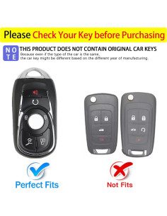 Funda de Llave Syodiesn TPU para Buick 2015-2023 6 Botones Azul 2