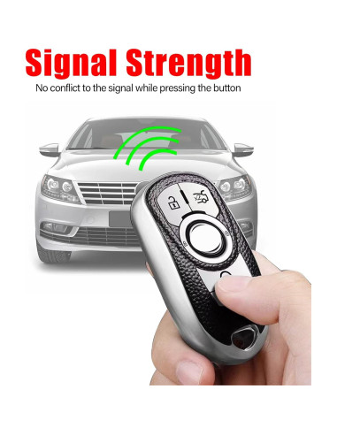 Funda de Llave Syodiesn TPU para Buick 2015-2023 6 Botones Azul