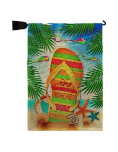 Juego de Bandera de Jardín Breeze Decor 33x47 Doble Cara Yute