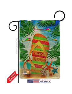 Juego de Bandera de Jardín Breeze Decor 33x47 Doble Cara Yute 2