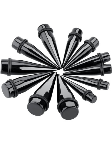 Kit de Estiramiento de Orejas 24 Piezas Acrílico y Acero 10-20MM