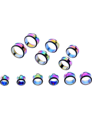 Kit de Estiramiento de Orejas 24 Piezas Acrílico y Acero 10-20MM