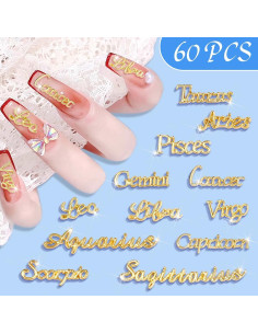 60 Piezas Colgantes Zodiaco Mckanti para Joyería DIY 2