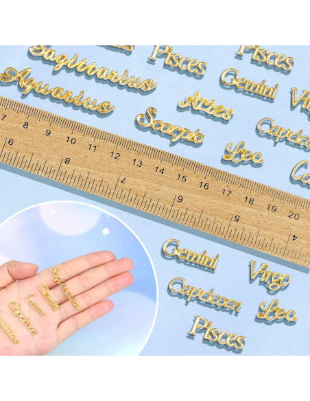 60 Piezas Colgantes Zodiaco Mckanti para Joyería DIY