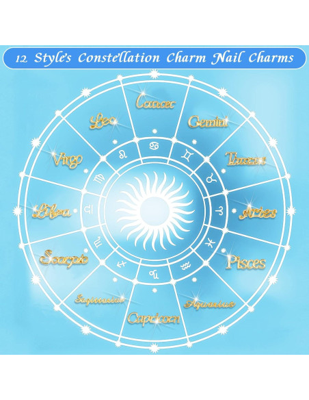 60 Piezas Colgantes Zodiaco Mckanti para Joyería DIY