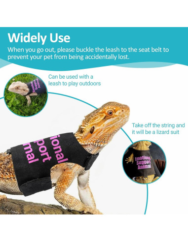Arnés Ajustable para Lagartos HOKABLE Rosa - Correa Incluida
