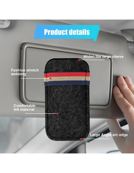 Organizador de Visera de Coche DUSCOKE Negro 15.5x9.2 cm