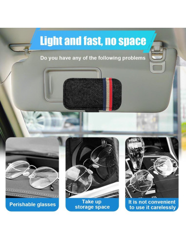 Organizador de Visera de Coche DUSCOKE Negro 15.5x9.2 cm