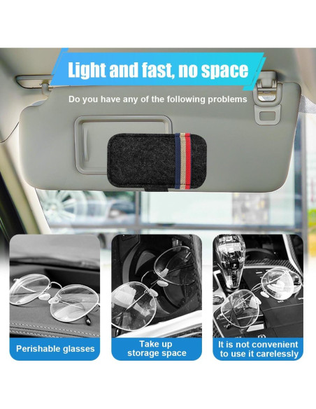 Organizador de Visera de Coche DUSCOKE Negro 15.5x9.2 cm