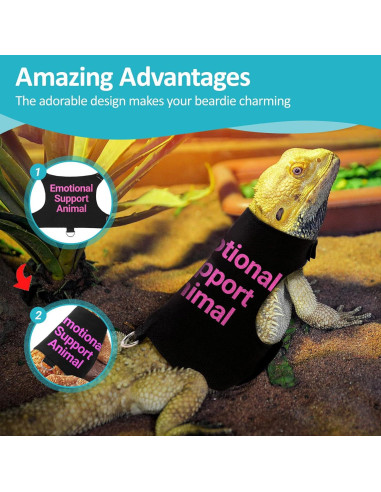 Arnés Ajustable para Lagartos HOKABLE Rosa - Correa Incluida