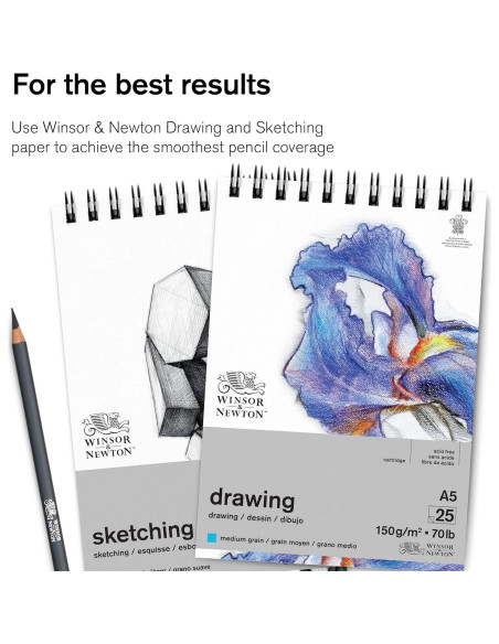 Set de 5 Lápices de Grafito Winsor & Newton - HB, 2B, 4B, 8B