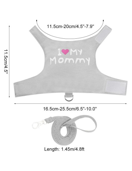 Arnés Ajustable para Dragón Barbudo DONGKER con Correa 1.45m