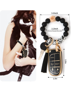 Cubierta de Llave TPU Anti-Huellas Jeep y Llavero 2 en 1 2