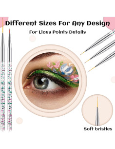 Pinceles de Delineador de Ojos Maitys 6 Pcs Punta Fina 2