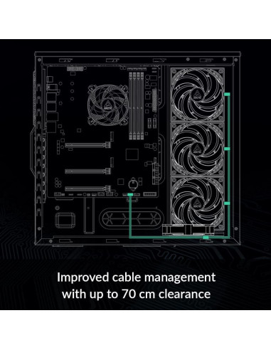 Cable Divisor de Ventilador PWM 4 Pines ARCTIC 70 cm - Negro