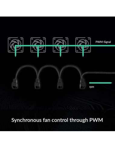 Cable Divisor de Ventilador PWM 4 Pines ARCTIC 70 cm - Negro