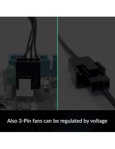 Cable Divisor de Ventilador PWM 4 Pines ARCTIC 70 cm - Negro
