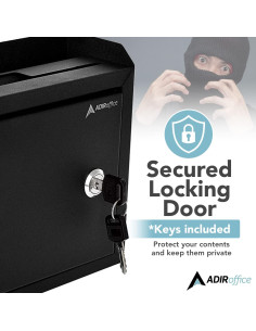 Caja de Sugerencias Adir Negra con Cerradura 24.9x19.1 cm 2