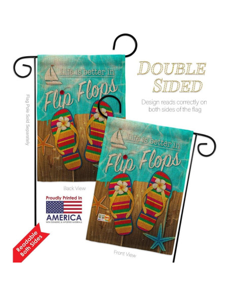 Bandera de Jardín Breeze Decor 33x47 cm Doble Cara Hecha en EE.UU.