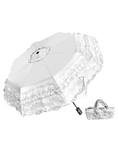 Paraguas de viaje automático Wendin con protección UV - Beige