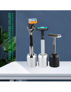 Soporte de Afeitar DEDGE Cromo Clásico - Doble Bisel - 1.7cm 2