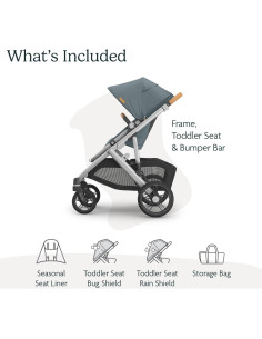 Carriola UPPAbaby Vista V3 - Modular, Azul Piedra, 1 Asiento 2