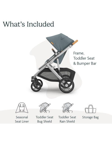 Carriola UPPAbaby Vista V3 - Modular, Azul Piedra, 1 Asiento