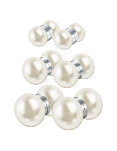 Pendientes Magnéticos Clip On de Perla Acero Inoxidable 6-10mm