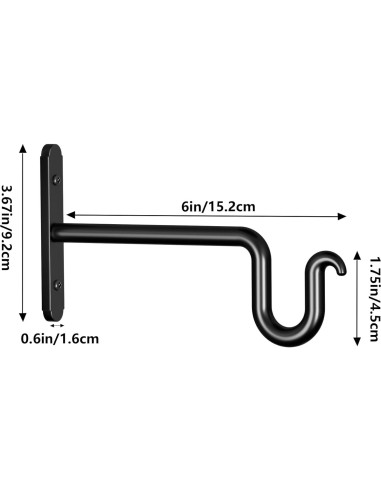 Soportes para Plantas Colgantes Qiuzido 15.24 cm - Paquete de 2