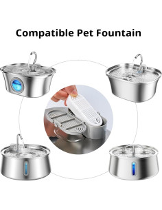 3 Filtros y 3 Esponjas para Fuente de Agua ITSCUTE 3.2L/4L 2