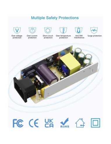 Convertidor CA a CC ALITOVE 12V 5A 60W para coche