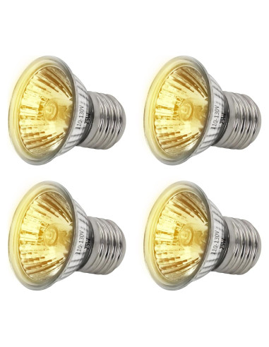 Paquete de 4 bombillas de calor UVA 25W Abustle Pig para reptiles