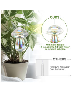 Esferas de Riego Automático Laawe 2PCS Vidrio Arcoíris 150ml 2