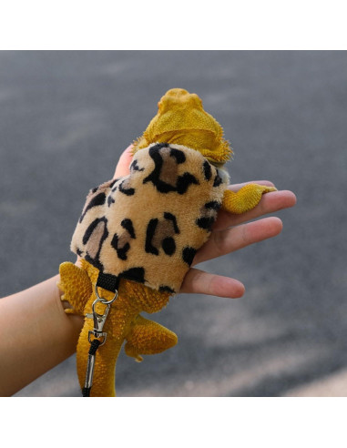 Conjunto Arnés y Correa Dragón Barbudo SEZDEKI Marrón