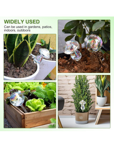 Esferas de Riego Automático Laawe 2PCS Vidrio Arcoíris 150ml