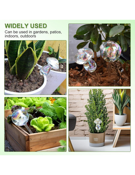 Esferas de Riego Automático Laawe 2PCS Vidrio Arcoíris 150ml