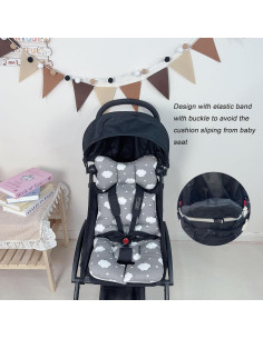 Cojín Almohadilla Universal para Asiento de Cochecito TP-231201-G2 - Nube Gris 2