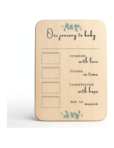 Cartel de Hito de FIV de Madera Prezzeluna - Personalizable