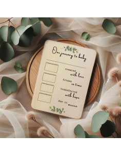 Cartel de Hito de FIV de Madera Prezzeluna - Personalizable 2