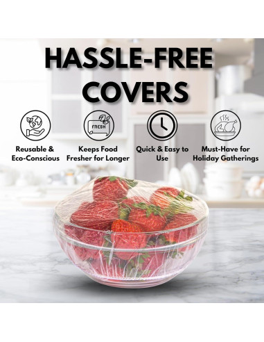 20 Cubiertas de Plástico Reutilizables Kitchen Strong Medianas