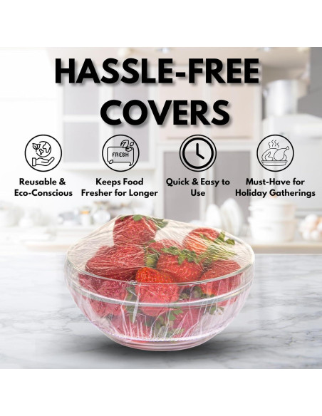 20 Cubiertas de Plástico Reutilizables Kitchen Strong Medianas
