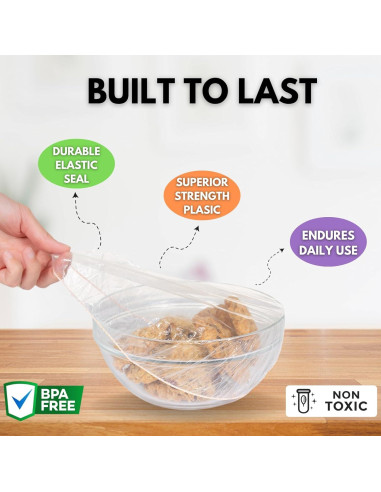 20 Cubiertas de Plástico Reutilizables Kitchen Strong Medianas