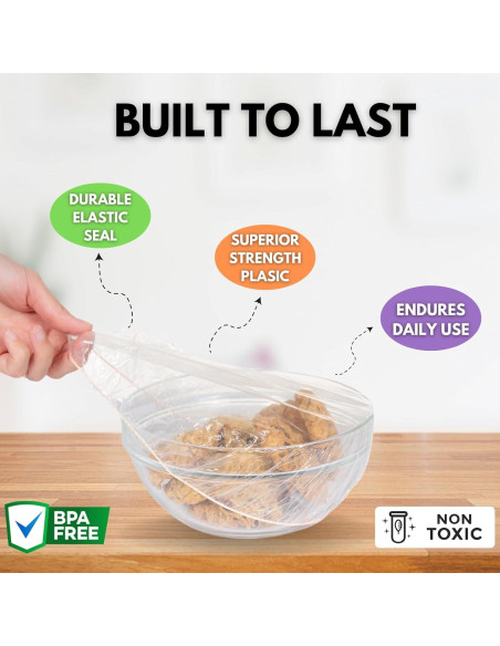 20 Cubiertas de Plástico Reutilizables Kitchen Strong Medianas