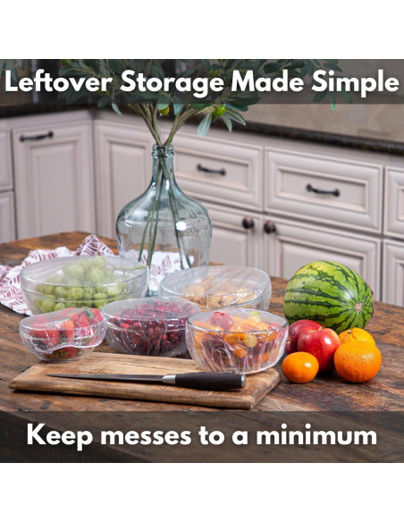 20 Cubiertas de Plástico Reutilizables Kitchen Strong Medianas