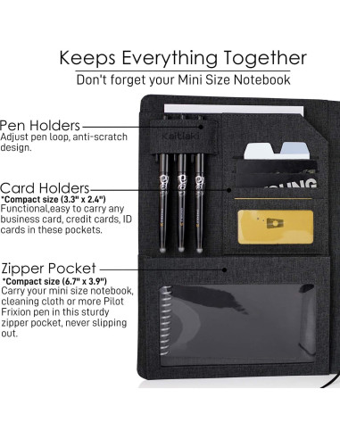 Funda Folio Kaitiaki Negra Tamaño Carta A4 Impermeable