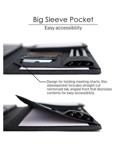 Funda Folio Kaitiaki Negra Tamaño Carta A4 Impermeable