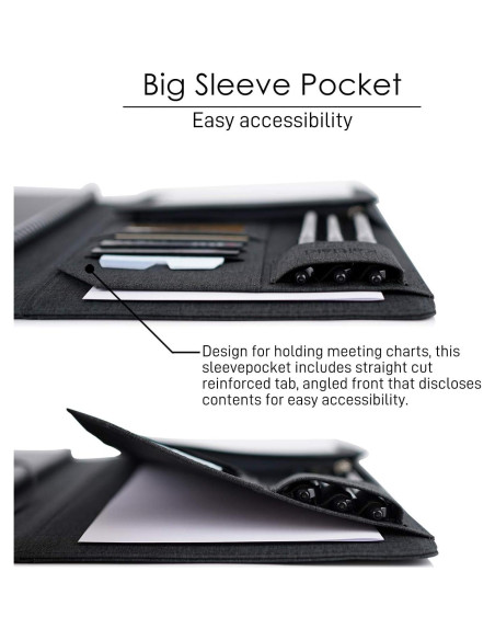 Funda Folio Kaitiaki Negra Tamaño Carta A4 Impermeable