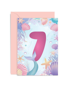Tarjeta de Cumpleaños Niña 7 Años Old English Company