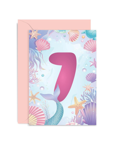 Tarjeta de Cumpleaños Niña 7 Años Old English Company